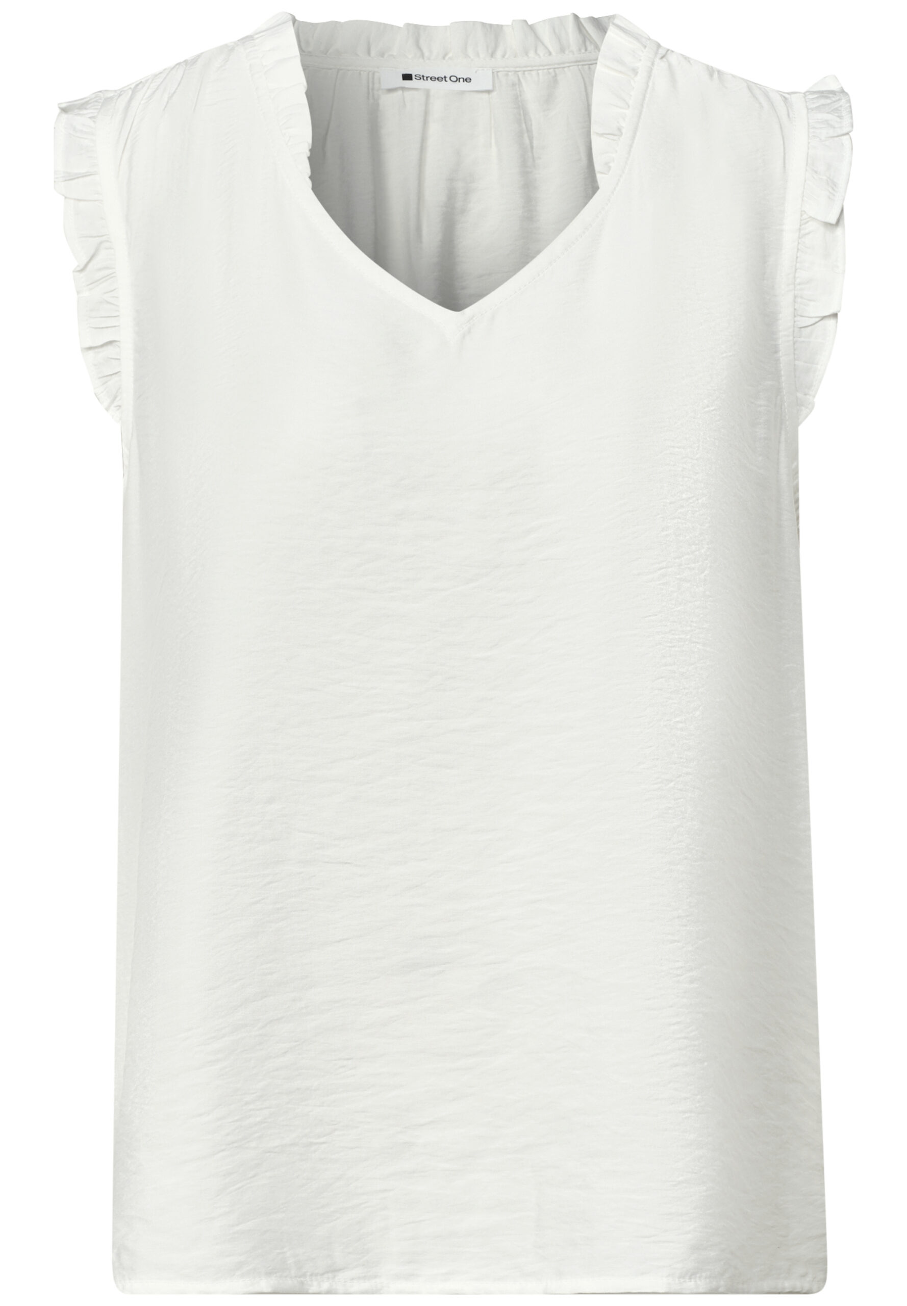 Blusentop mit V-Neck und Rüschen