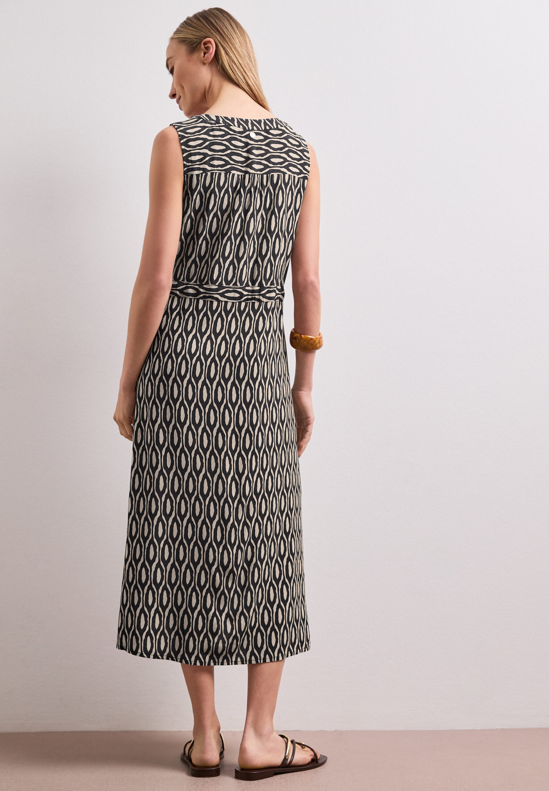 Midi-Kleid mit Split Neck und Zipper – Bild 3
