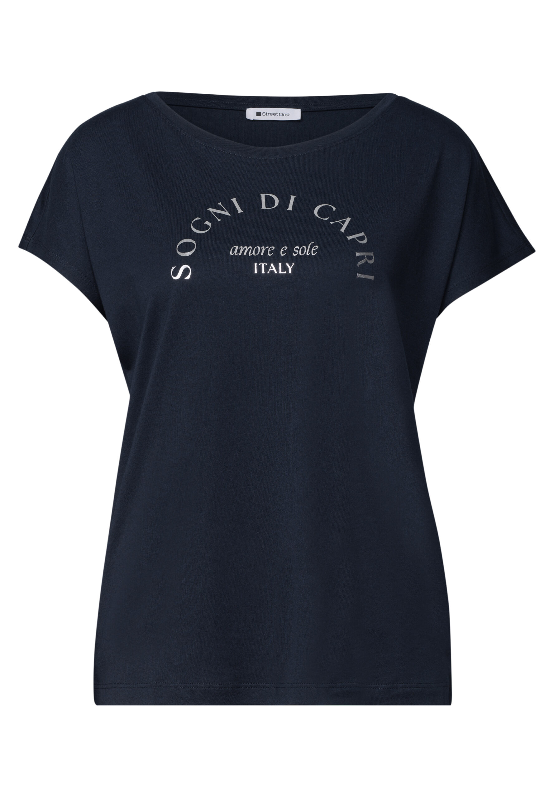Dropped Shoulder Shirt mit Rundhals