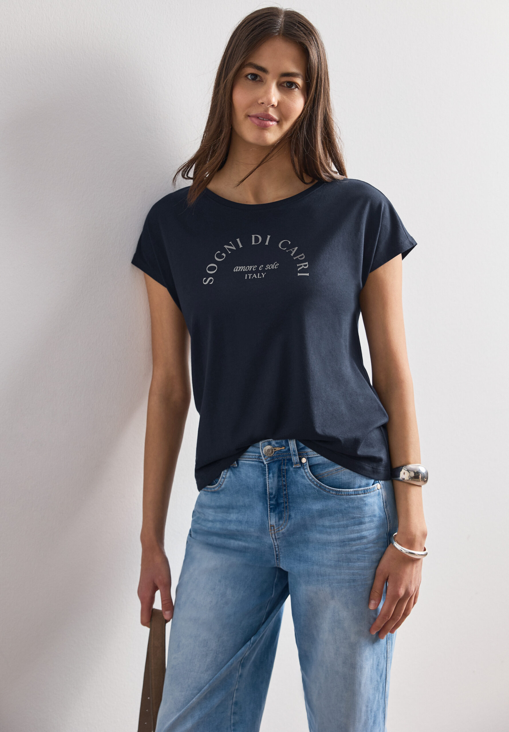 Dropped Shoulder Shirt mit Rundhals – Bild 2