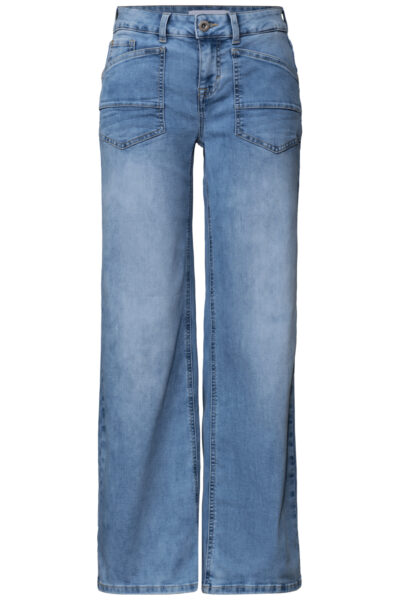 Mid Waist Wide Leg Jeans im Loose Fit