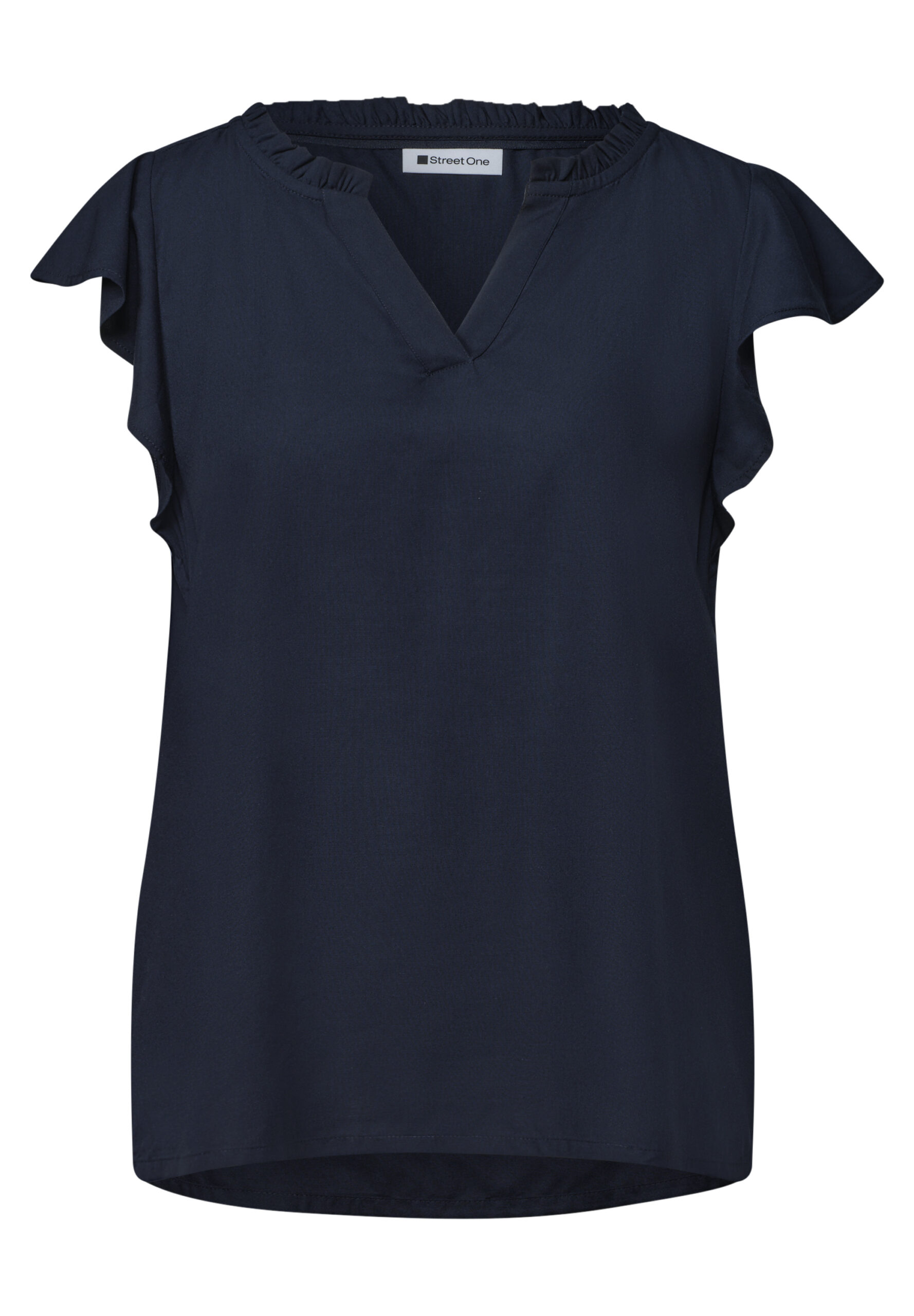 Blusenshirt mit Split Neck und Volant-Ärmeln – Bild 4