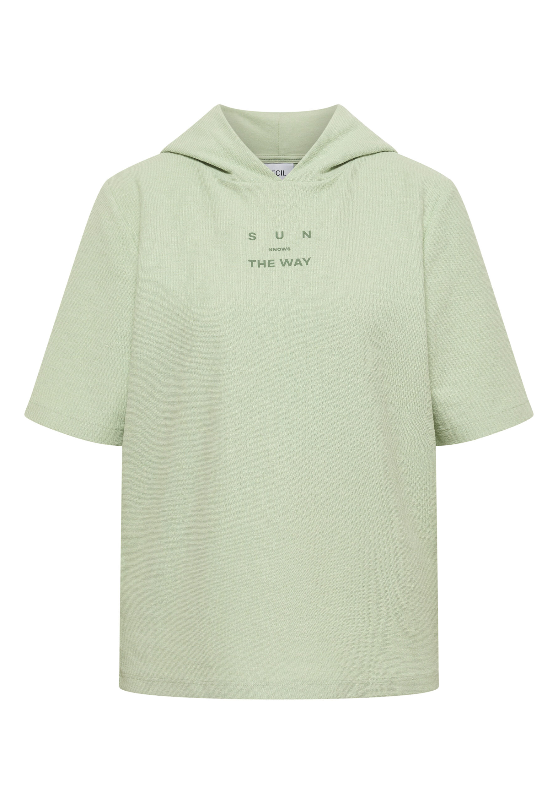Kurzarm Shirt mit Kapuze und Wording