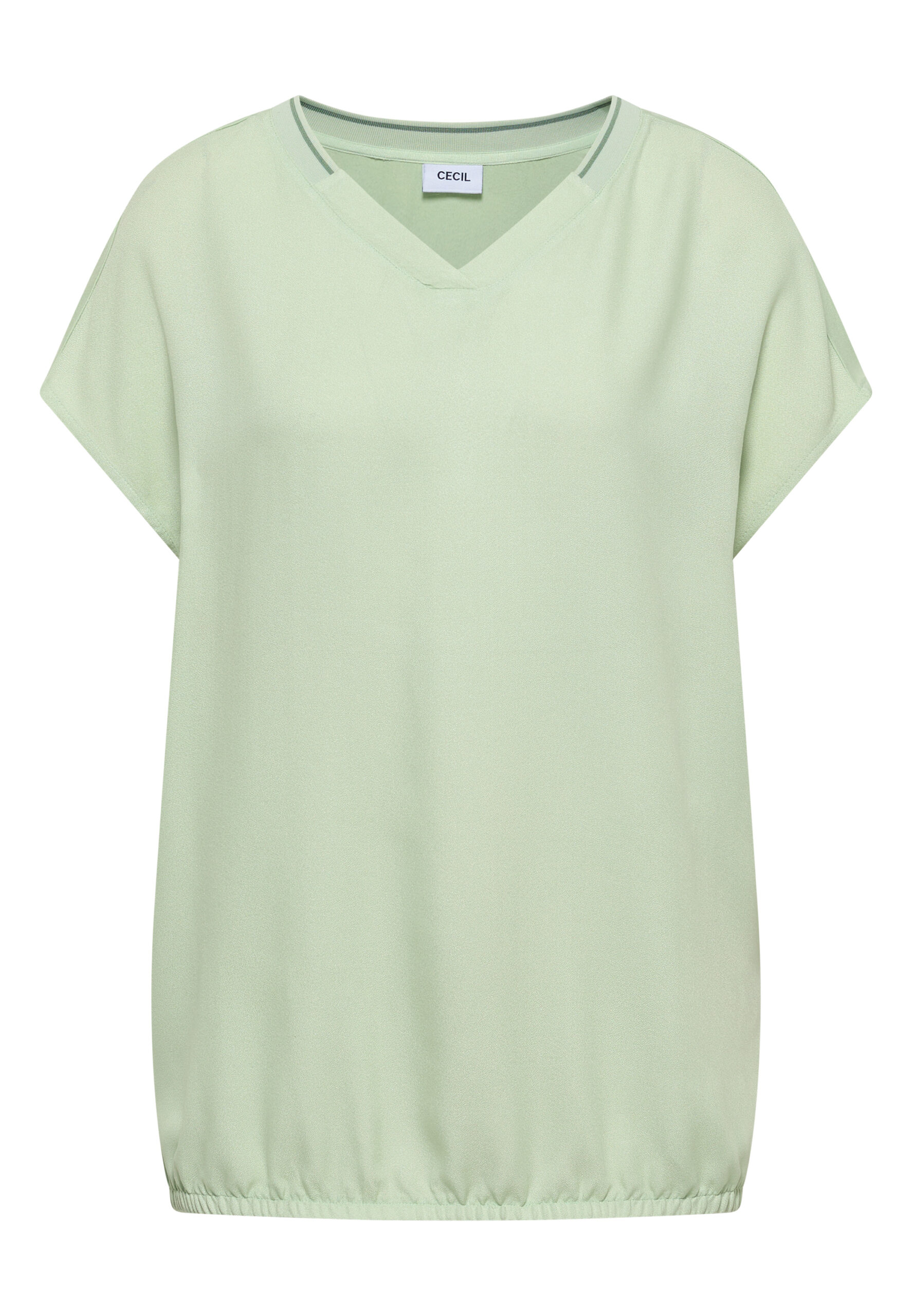 Kurzarm Blusenshirt mit Strukturmix