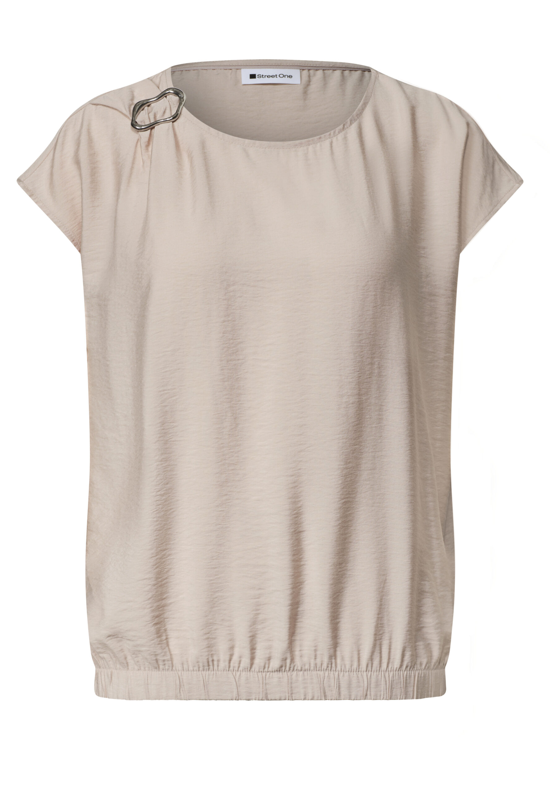Blusenshirt mit Rundhals und Schnallendetail – Bild 4