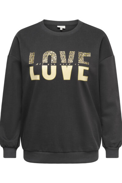 CARTAMMIE L/S LEO PRINT O-NECK SWT JRS